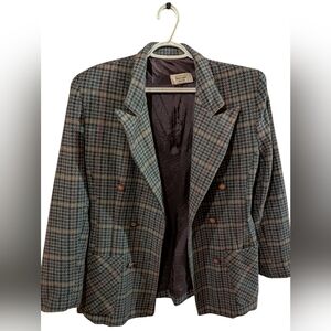 Vintage Plaid Blazer